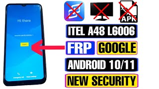 Itel A48 L6006 FRP Bypass Android 10 Without PC  Itel A48 Google Account Bypass 2023 [upl. by Badr449]