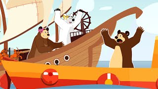 Rescue the Polar Bear and Brown Bear from the Ocean Storm with a Lifeboat  The Bear Animation [upl. by Lesna]