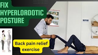 Back pain relief exercise Fix Hyperlordotic posture [upl. by Messere343]