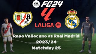 FC 24  Rayo Vallecano vs Real Madrid  La Liga 202324 Full Match Gameplay  PS5™ 4K60 [upl. by Sairahcaz901]