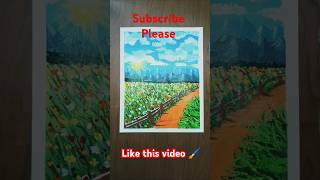 Flowers Field Panting Easy❤️🖌️👀👍art acrylicpanting shortsfeed paintingstyles [upl. by Daiz235]