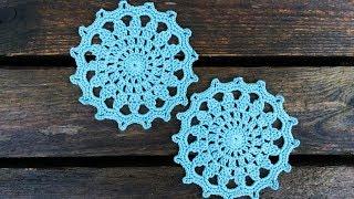 Crochet Coaster Motif Tutorial [upl. by Kurland80]