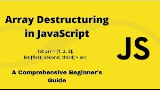 array Destructuring in JavaScriptTamil Tutorial [upl. by Arteid819]