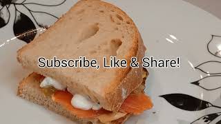 Smoked Salmon Sandwich  Salmon Sandwich Recipe  Sandwich recipe  Quick Sandwich recipe  Salmon [upl. by Garmaise]