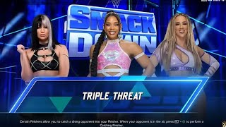 WWE Bianca Blair vs Chelsea Green vs Blair Davenport Match Gameplay With Hindi Commentry  WWE 2K24 [upl. by Anirres161]