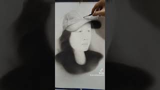 Black and white portrait on 15×22 inch paper [upl. by Voe]