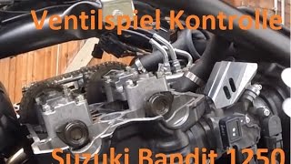 Ventilspielkontrolle bei Suzuki Bandit 1250  Valve Clearance Inspection GoPro Hero 3 [upl. by Marvel907]