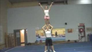 Cheerleading Stunt Step Up Shoulder Stand [upl. by Annahael]