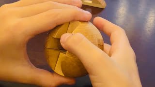 Solving a Wooden Sphere Puzzle [upl. by Zelle]