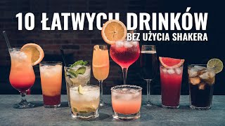 10 łatwych DRINKÓW na Sylwestra bez użycia shakera 🍸 [upl. by Rednaskela570]