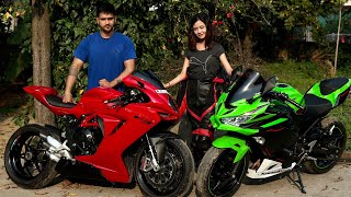 MV Agusta F3 Rosso Ride Review  Twinkle Gogoi Ninja 400 [upl. by Scibert]