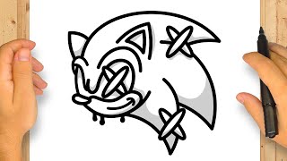 COMO DESENHAR O SONIC  Passo a Passo Simples e Fácil [upl. by Angus]