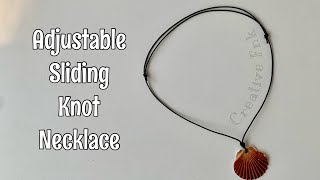 Adjustable sliding knot necklace  simple how to video [upl. by Healy668]