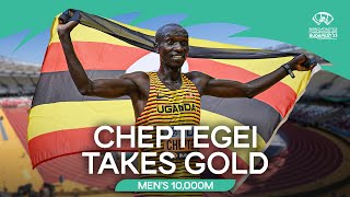 🇺🇬s Cheptegei wins 3rd consecutive 10000m gold  World Athletics Championships Budapest 23 [upl. by Ilram784]