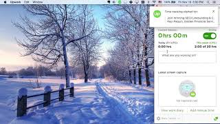 Starting and stopping the Upwork desktop time tracker [upl. by Milla]