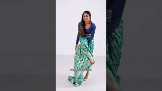 Dhoti Drape in a Banarasi Saree  how to drape a saree perfectly  drape a silk saree  shorts [upl. by Alakcim]