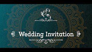 Wedding Invitation Without Text  Free Template  link in description KM Creative Works [upl. by Herzen93]