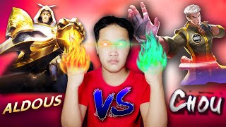 ដៃរន្ទះប៉ះជើងរន្ទះ Aldous VS Chou  Mobile Legends Cambodia [upl. by Osman]