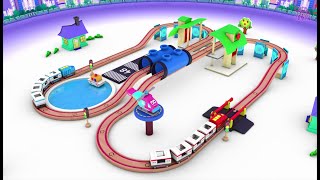 Building a new toy set  Toy train demo cartoon for kids  Choo choo train kids videos [upl. by Jeannie]