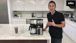 Braun MultiServe Coffee Machine  How To use the Over Ice Function [upl. by Tinor657]