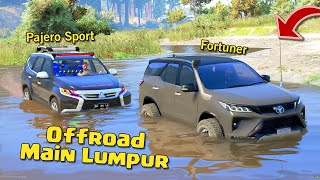 Offroad Pakai Mobil Baru Fortuner dan Pajero Sport di GTA 5 Indonesia [upl. by Oznarol]