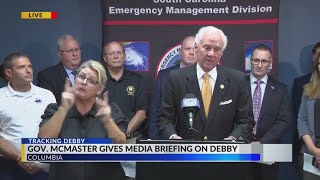 Gov McMaster briefs South Carolinians ahead of Debby [upl. by Ilat]