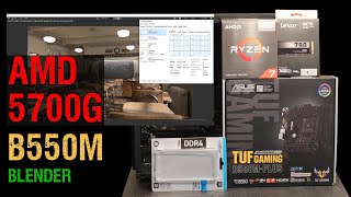 Amd Ryzen 7 5700G Blender pc build  Asus Tuf Gaming B550M Plus  32GB  5700G Blender 3D budget pc [upl. by Aihsyak149]