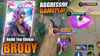 Brody Aggressive GamePlay Brody Best Build 2024 And Emblem  BEST BUILD BRODY 2024  mlbb [upl. by Silvanus]