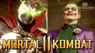 Mortal Kombat 11 All Spawn Vs Joker Intro Dialogue [upl. by Atiuqes]