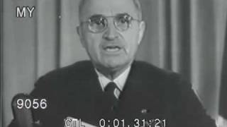 1945 Harry Truman Announces Victory Over Germany WWII [upl. by Ynove]