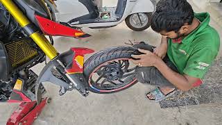 D250 front Tyre replacement [upl. by Haseena]