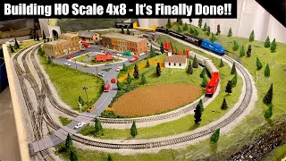 Building a 4x8 HO Train Layout Part 4  Its Finally Complete [upl. by Gnni]