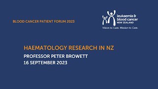 Keynote speech  Haematology research in NZ  Professor Peter Browett [upl. by Emiatej672]