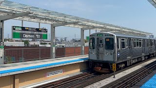 CTA green line ride from Roosevelt to New Damen green line station 5000 series [upl. by Alane]