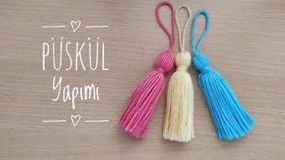 Kolay Püskül Yapımı  DIY  How To Make Tassel [upl. by Ambler]