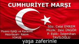 Cumhuriyet Marşı Piyano Eşliği ve Karaoke [upl. by Itak]