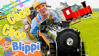 BRAND NEW BLIPPI Train Song Choo Choo Vehicle Songs for Kids [upl. by Gustafsson347]