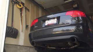 2007 Audi A4 20T TurboBack Straight Pipe Cold Start  Revs [upl. by English62]