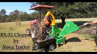 Review of the BX52 PTO driven wood chipper by Nova Tractor [upl. by Carmena]