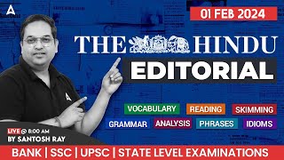 The Hindu Editorial Analysis  The Hindu Vocabulary by Santosh Ray  Bank SSC amp Railway Exams [upl. by Ohl]