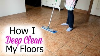 How I Deep Clean My Floors Washing Floors Motivation [upl. by Paradies]