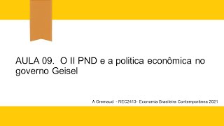 aula 09 ec brasil contemp 2021 II PND [upl. by Tarryn]