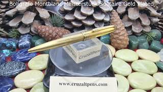 Cruzaltpens  Bolígrafo Montblanc Meisterstück Solitaire Gold Plated [upl. by Samuel698]