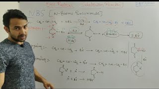 N BromoSuccinimide NBS in organic chemistry Free radical substitution mechanism [upl. by Benedetta]