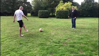 Having a kick about with Gazza at our private signing with him [upl. by Ahsenra]