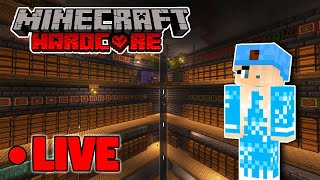 Hardcore Minecraft LIVE  Storage Building and Cleaning up 17k  day world [upl. by Nnyltak]