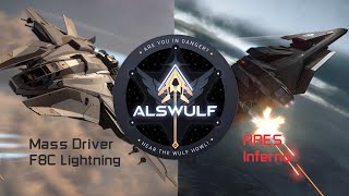 Star Citizen 321  F8C Lightning vs ARES Inferno duel [upl. by Sedgewake]