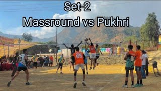 Set2  Massround vs Pukhri  vollyball 🏐 match in kiani  Pt kewal Sharma memorial 2024 [upl. by Rennerb307]