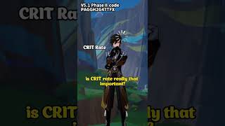 How much CRiT rate is enough for mainDPszhonglis 51Redeem Code PAGGH2G47TFX [upl. by Ulrika]