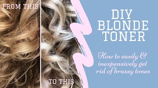 DIY Blonde Toner Remove Brassy Tones from Blonde Hair [upl. by Ettenuj]